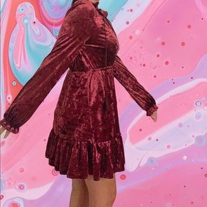 🌹🥀crushed velvet boho elastic waist w ruffle🥀🌹